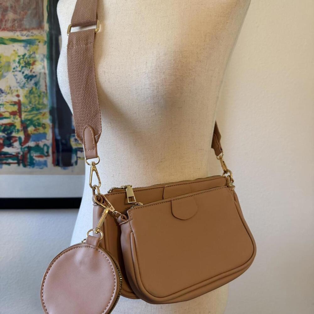 Women's Tan and Brown Bag